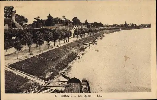 Ak Cosne Nièvre, Les Quais