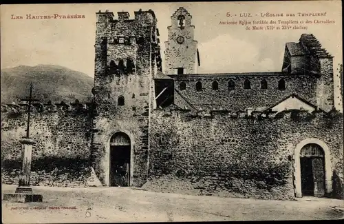 Ak Luz Saint Sauveur Hautes Pyrénées, L'Eglise des Templiers