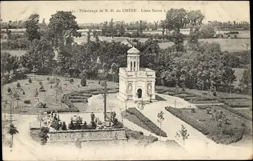 Ak Notre Dame du Chêne Sarthe, Lieux Saints, Gartenanlage