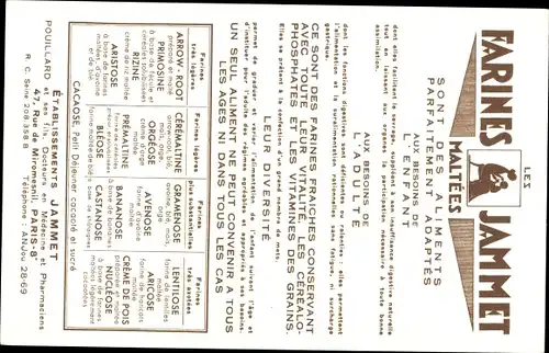 Künstler Ak Droit, Jean, Les Vieilles Provinces de France, l'Anjou, Reklame, Farines Jammet