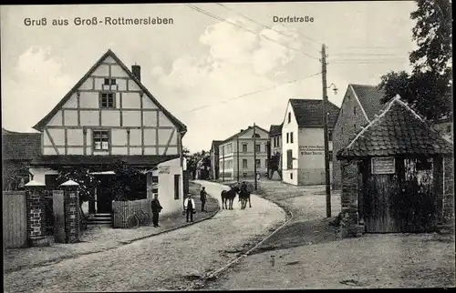 Ak Rottmersleben Hohe Börde Sachsen Anhalt, Dorfstraße