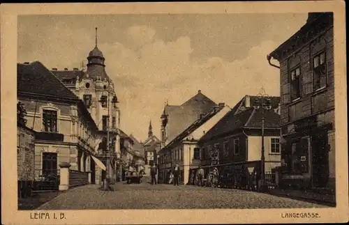 Ak Česká Lípa Böhmisch Leipa Region Reichenberg, Landegasse