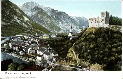 Ak Landeck in Tirol, Panorama, Schloss