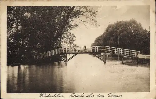 Ak Haderslev Hadersleben Dänemark, Brücke über dem Damm