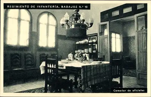 Ak Regimento de Infanteria Badajoz No 10, Comedor de oficiales