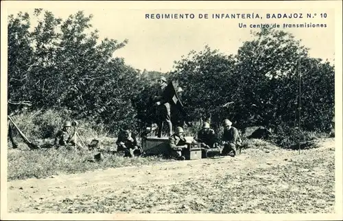 Ak Regimento de Infanteria Badajoz No 10, Un centro de transmisiones