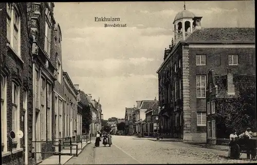 Ak Enkhuizen Nordholland Niederlande, Breedstraat