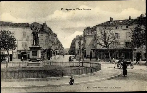 Ak Agen Lot et Garonne, Place Jasmin