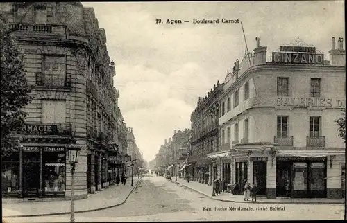 Ak Agen Lot et Garonne, Boulevard Carnot, Cinzano