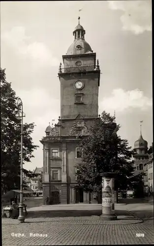 Ak Gotha im Thüringer Becken, Rathaus, Turmuhr