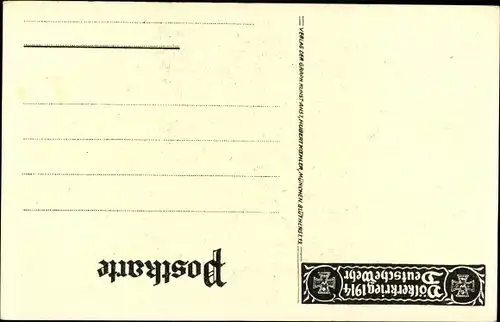 Künstler Ak Gstader, J. A., Sieg, Deutsche Soldaten ziehen in die Schlacht, 1914