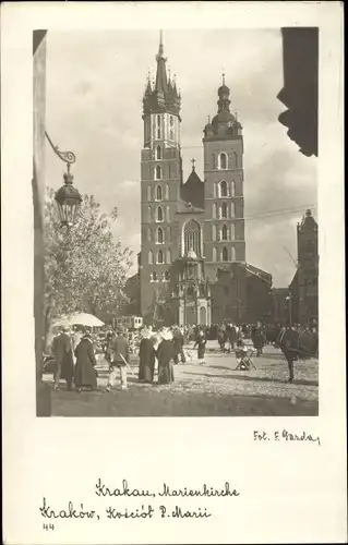 Ak Kraków Krakau Polen, Marienkirche, Kosciol P. Marii