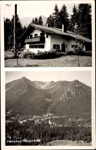Foto Ak Neuhaus Fischhausen Schliersee in Oberbayern, Haus, Panorama