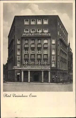 Ak Essen im Ruhrgebiet, Hotel Vereinshaus, Bachstraße 1