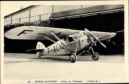 Ak Istres Bouches du Rhône, Zivilflugzeug, Istres Aviation, Avion de Tourisme, Potez 36