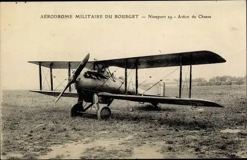 Ak Le Bourget Seine Saint Denis, Militärflugzeug, Nieuport 29, Avion de Chasse