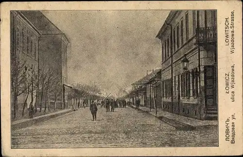 Ak Lowicz Lowitsch Polen, Ulica Wjazdowa