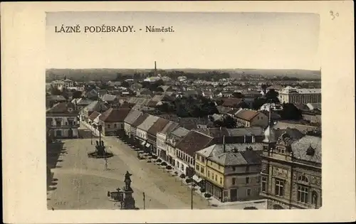 Ak Lázně Poděbrady Bad Podiebrad Mittelböhmen, Namesti
