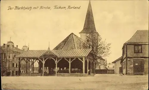 Ak Tukums Tuckum Lettland, Marktplatz, Kirche