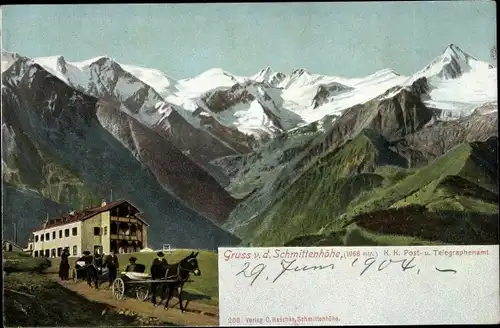 Ak Zell am See in Salzburg, Blick zur Schmittenhöhe