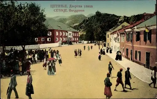 Ak Cetinje Montenegro, Burggasse