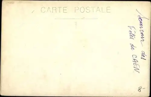 Foto Ak Caen Calvados, Fetes de Caen, drapeau