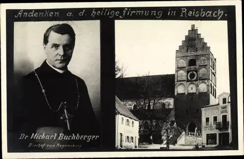 Foto Ak Reisbach im Vilstal Niederbayern, Heilige Firmung, Bischof Dr. Michael Buchberger