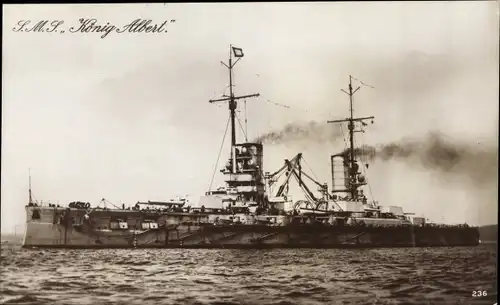 Ak Deutsches Kriegsschiff SMS König Albert
