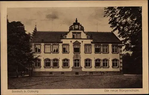 Ak Rodach Oberfranken, neue Bürgerschule
