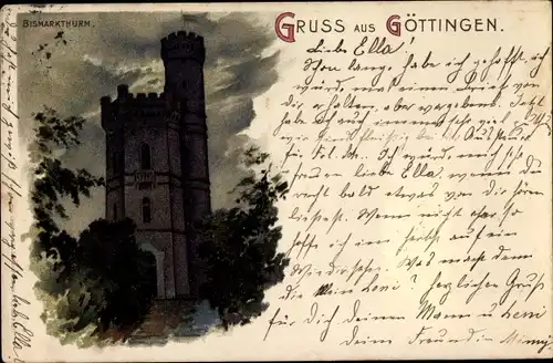 Litho Göttingen in Niedersachsen, Bismarckturm