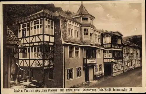 Ak Schwarzburg in Thüringen, Gast- und Pensionshaus Zum Wildpark