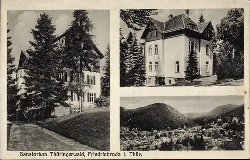 Ak Friedrichroda im Thüringer Wald, Sanatorium Thüringer Wald, Panorama vom Ort