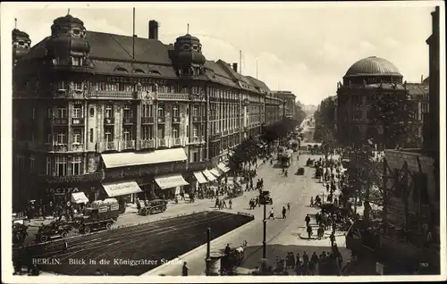 Ak Berlin Kreuzberg, Blick in die Königgrätzer Straße