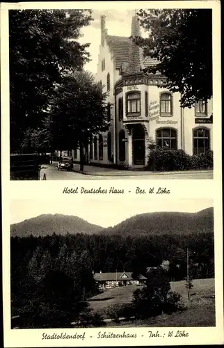 Ak Stadtoldendorf in Niedersachsen, Hotel Deutsches Haus, Bes. W. Löhr, Schützenhaus