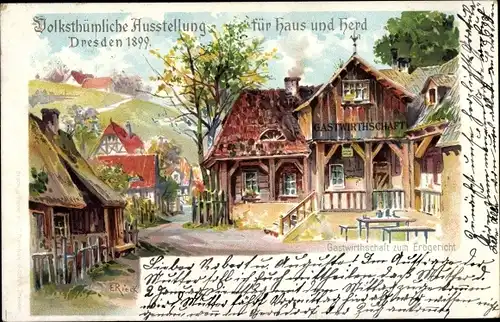 Ganzsachen Litho Rieck, E., Dresden, Volkstümliche Ausstellung für Haus und Herd 1899, PP 9 C 85 01