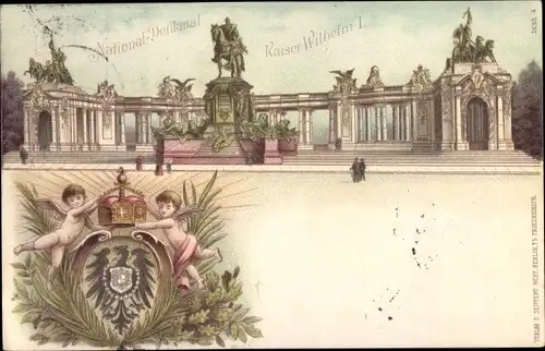 Ganzsachen Litho Berlin, Nationaldenkmal Kaiser Wilhelm I.