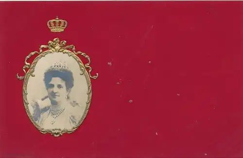 Präge Passepartout Ak Königin Margarethe von Italien