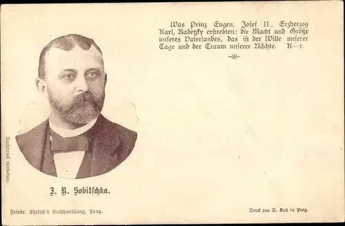 Ak Josef Richard Sobitschka, Geschäftsmann, Politiker, Portrait