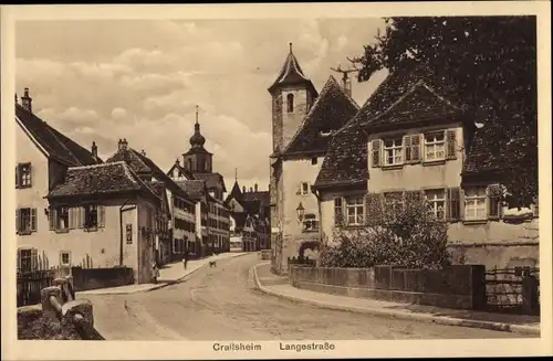 Ak Crailsheim Baden Württemberg, Langestraße