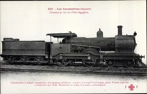 Ak Ägyptische Eisenbahn, Dampflokomotive 710, Lady Cromer