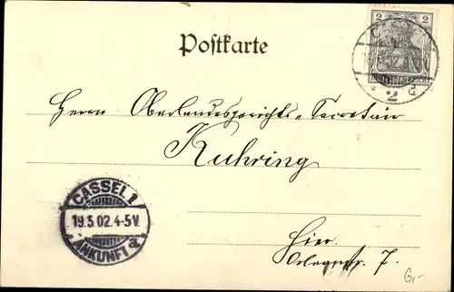 Passepartout Ak Kassel in Hessen, Fuldabrücke, Stadtansicht