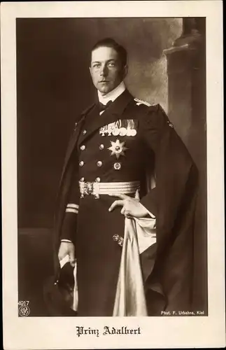 Ak Adalbert Prinz von Preußen, Portrait, Uniform, NPG 4917