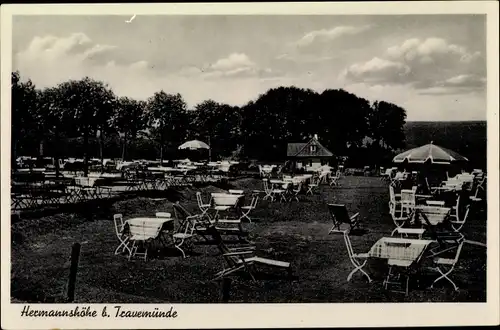 Ak Travemünde Lübeck, Gaststätte Hermannshöhe, Außenansicht