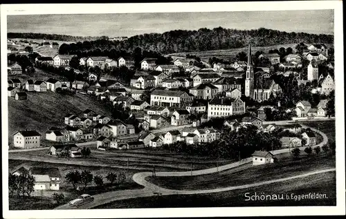 Ak Schönau Eggenfelden Bayern, Panorama vom Ort