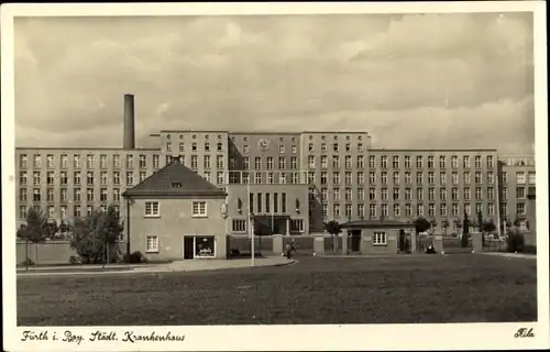 Ak Fürth in Mittelfranken Bayern, Krankenhaus, Außenansicht