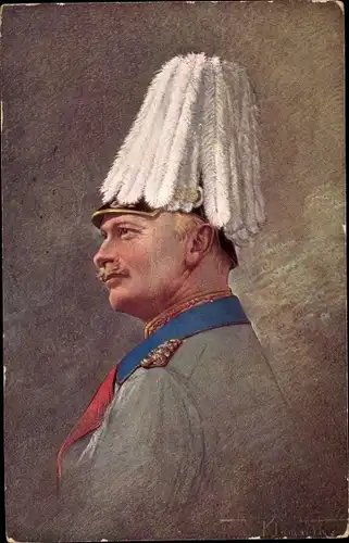 Künstler Ak König Friedrich August, Porträt