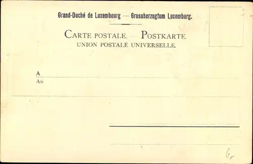 Präge Briefmarken Ak Grand Duché de Luxembourg, Luxemburg, Wappen, Ottmar Zieher