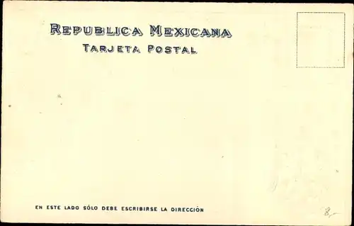 Präge Briefmarken Ak Mexiko, Mexico, Wappen, Ottmar Zieher