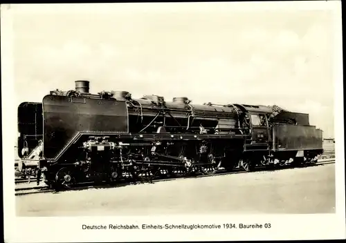 Ak Deutsche Lokomotive, Einheits Schnellzuglokomotive 1934, Baureihe 03
