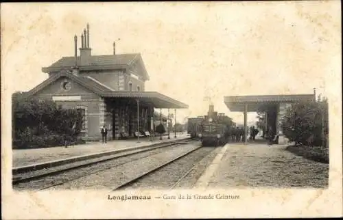 Ak Longjumeau Essonne, Gare de la Grande Ceinture, chemin de fer